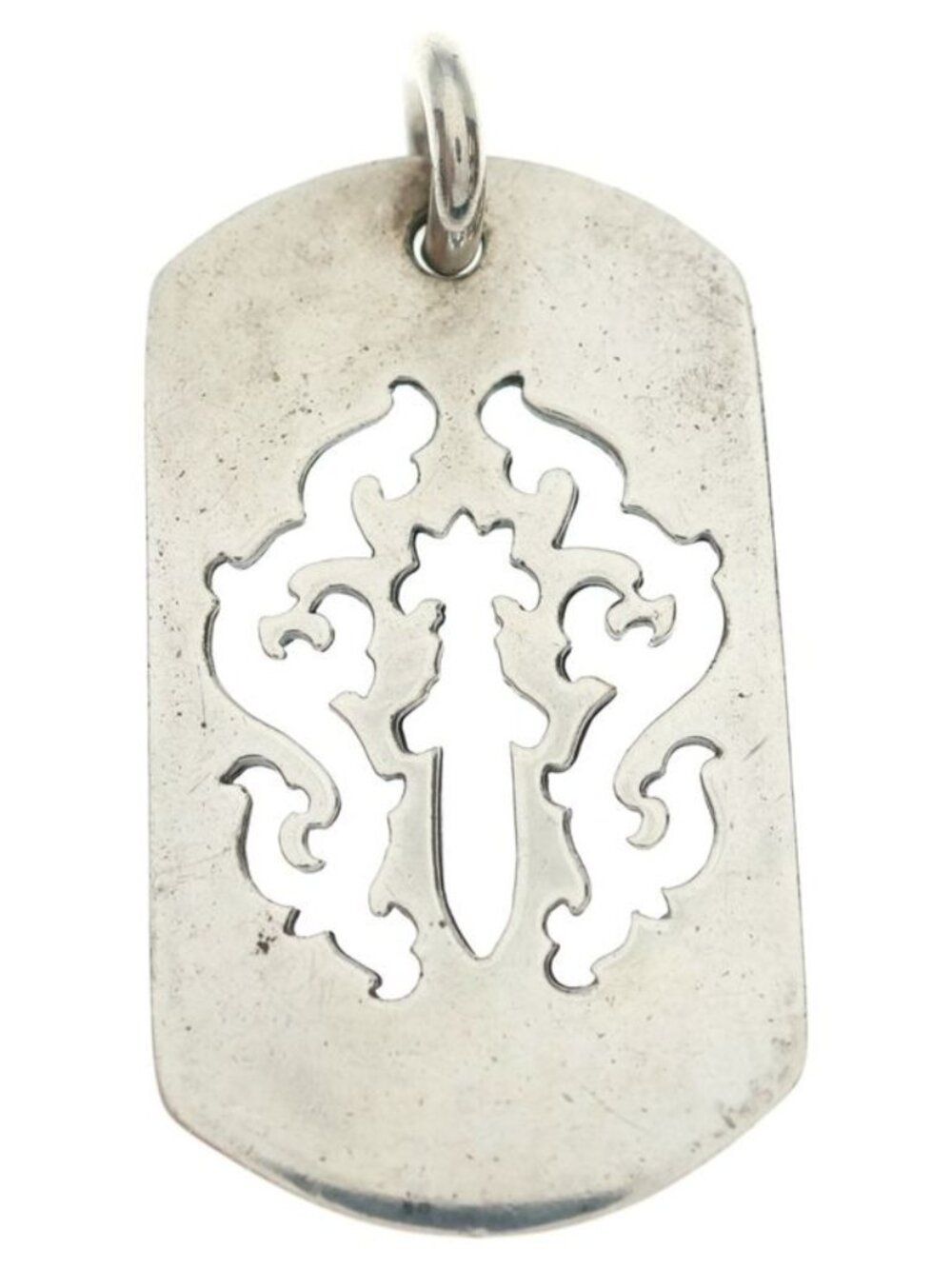 Chrome Hearts D Tag Dagger Cutout Dog Large Necklace Top